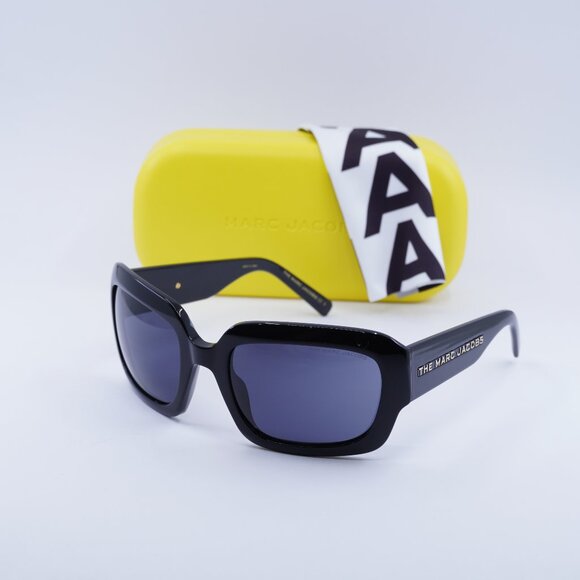 Marc Jacobs MARC 574/S 0807 IR Square Sunglasses - Black\Gray - Picture 1 of 10
